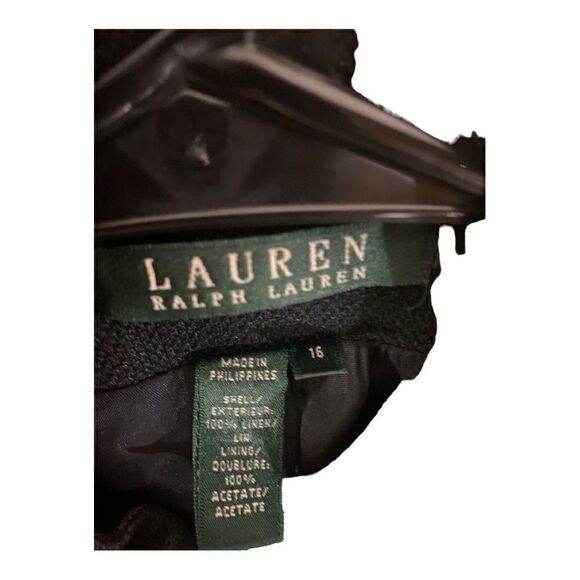 2 for $30 LAUREN RALPH LAUREN Black Linen Blazer - Picture 5 of 5